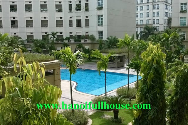 Luxury apartment with swimming pool, gym and shops for rent in Hanoi, Viet Nam