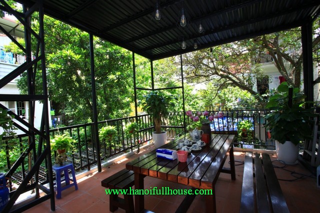 Three bedroom terrace house located in Hoan Kiem center for lease