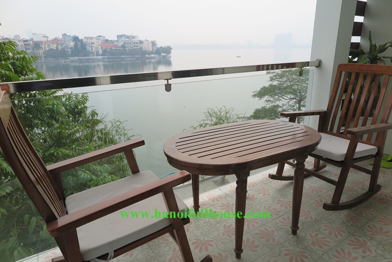 The beautiful 02 bedrooms apartment facing the Westlake on Quang An street, Tay Ho.
