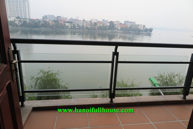 Amazing apartment is next to the West Lake - Quang An street, 2 bedrooms, big balcony for rent.