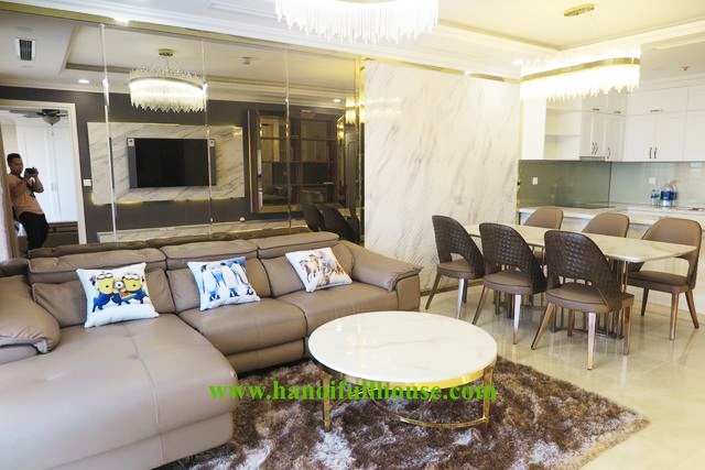 Beautiful 3 bedroom apartment with Royal style for rent in D'.Le Roi Soleil - 59 Xuan Dieu