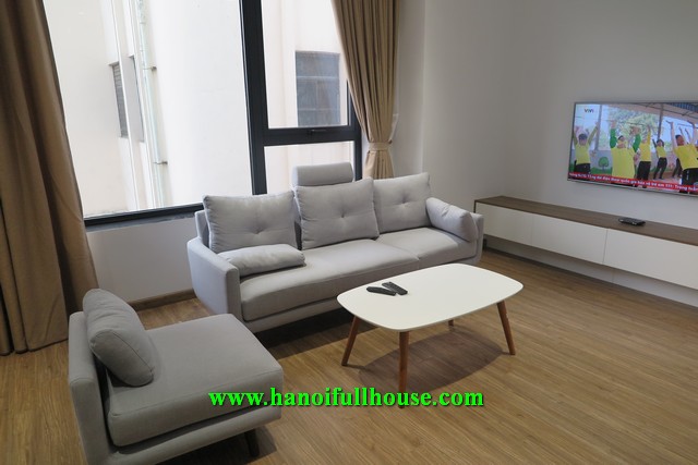 Nice service apartment for rent, Tay Ho street, 1 bedroom, 2 minutes from West Lake.