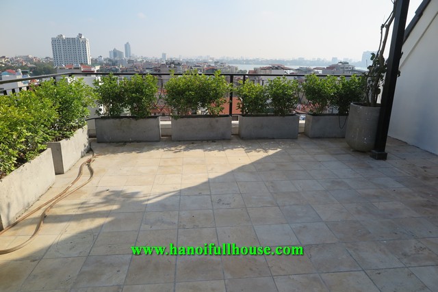 Elegant penthouse on Dang Thai Mai street, four bedrooms, large balconies for rent.