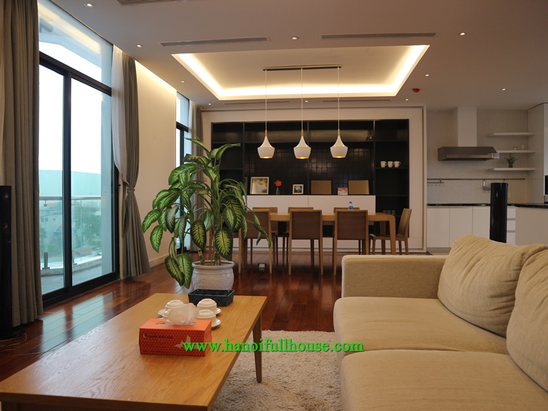 Luxury duplex apartment, bright interior next to Old Quarter for foreigners to rent