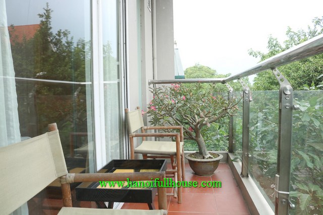 2 BR bright serviced apartment with a big balcony in Tay Ho for lease