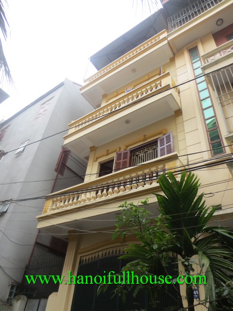 Balcony house for rent in Dong Da dist. 4 bedroom, fully furnished