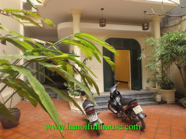 French villa for staying, office, spa in Ba Dinh dist for rent