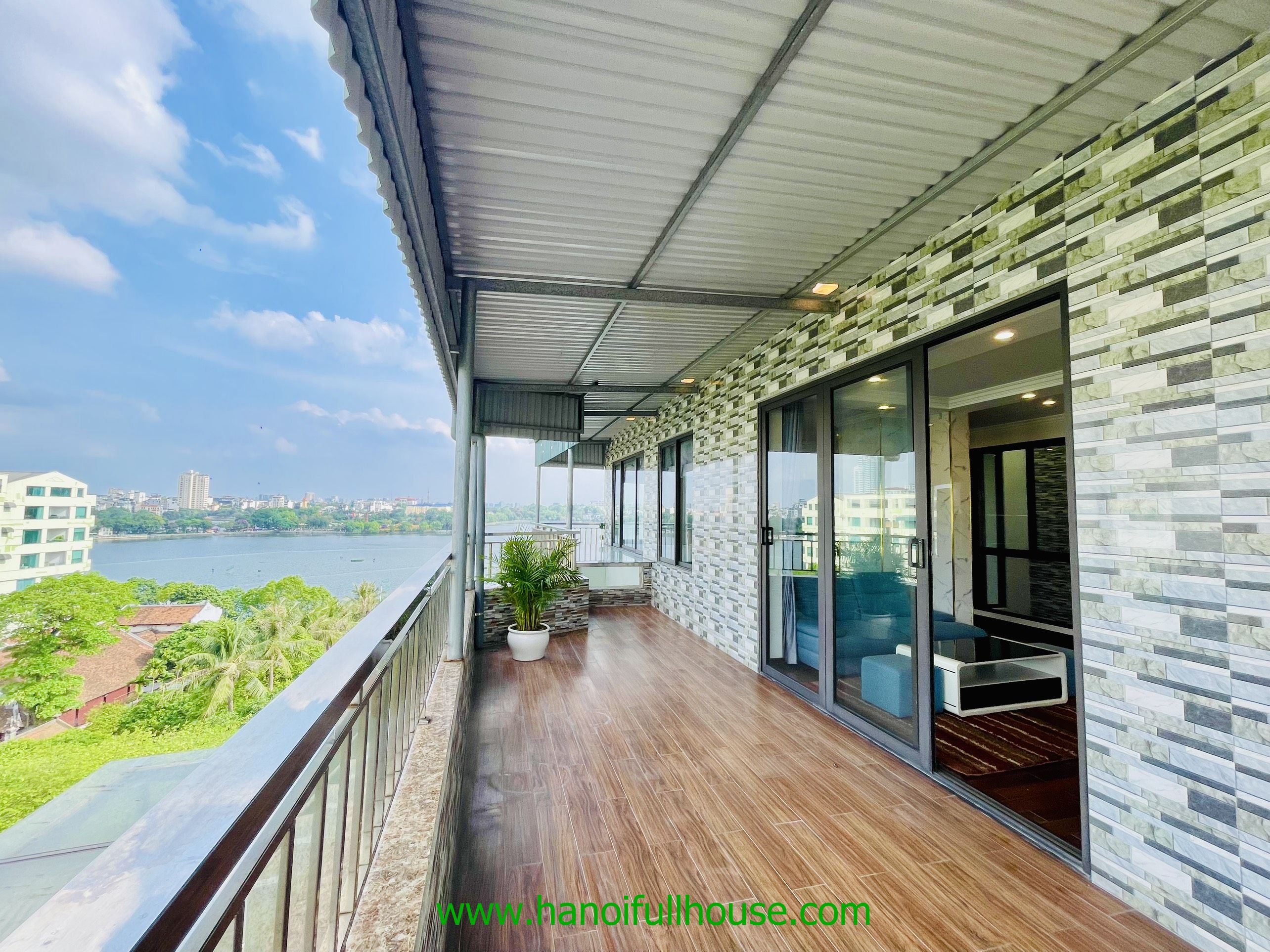 Great apartment with super large balcony, lake view for rent in Tay Ho