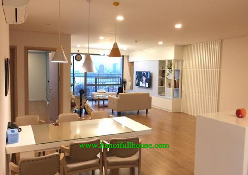 3-bed apartment for rent in Mipec Riverside, Long Bien Dist,Hanoi in charming decoration