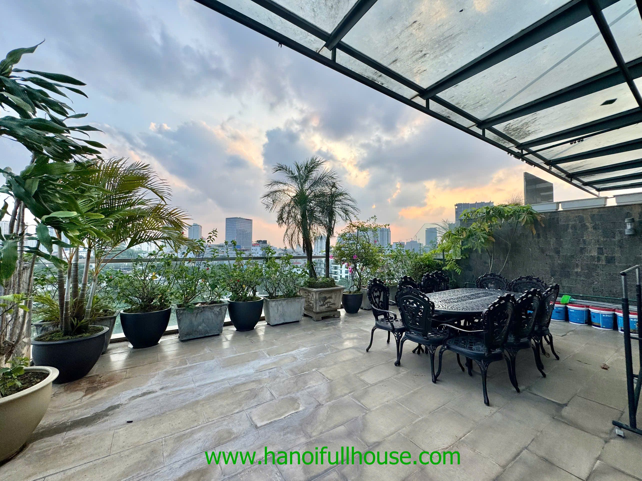 Penthouse apartment with 3 bedrooms on Trinh Cong Son str for lease