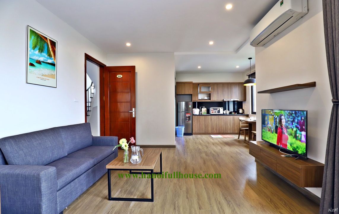 Brand new studio apartment for rent, big balcony in Dang Thai Mai street