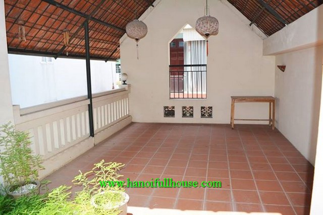 French-style house in Tay Ho for rent. 03 bedrooms, furnished, bright, $1200/month