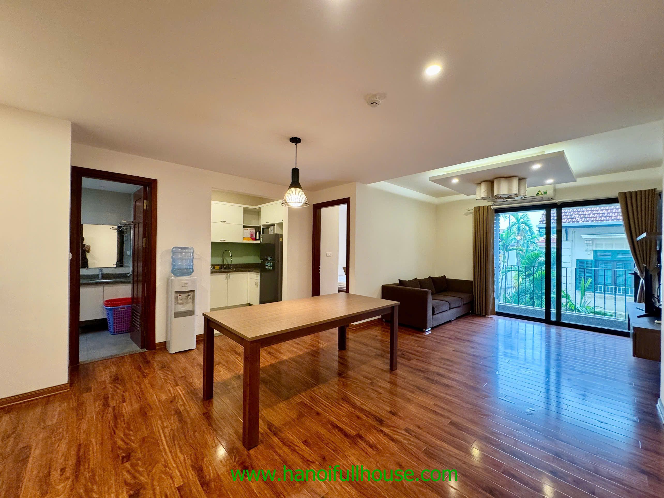 2 bedroom serviced apartment, lots of light for rent on To Ngoc Van street