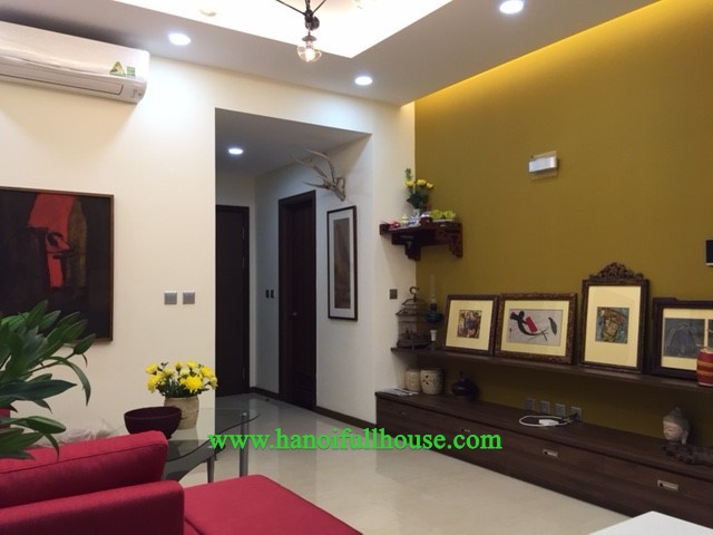 Nice apartment in Trang An Complex Cau Giay district, two big bedrooms, furnished for rent.