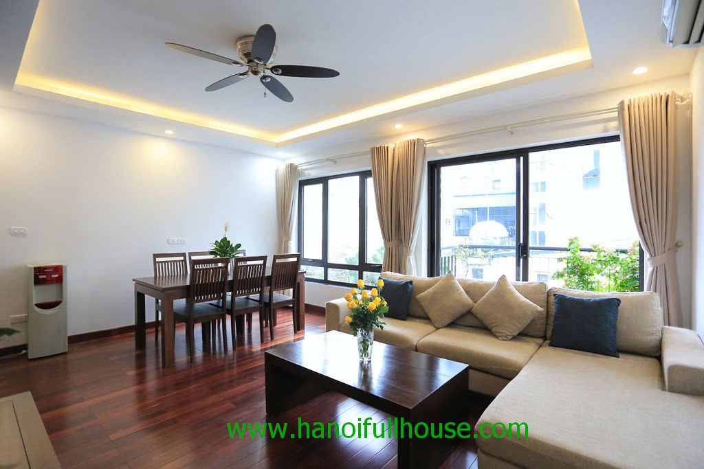 Super nice 2 bedroom apartment on Tay Ho street with nice balcony for rent.