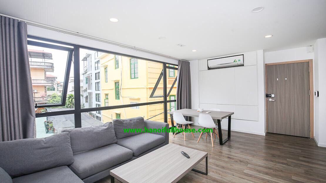 2-bedroom serviced apartment with modern design, lots of light in Tay Ho district for lease
