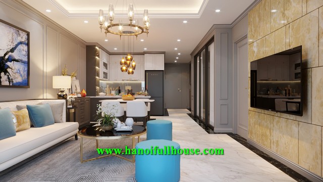 Luxury Apartment in D' Le Roi Soleil - Quang An, 2 bedrooms, high floor for rent.