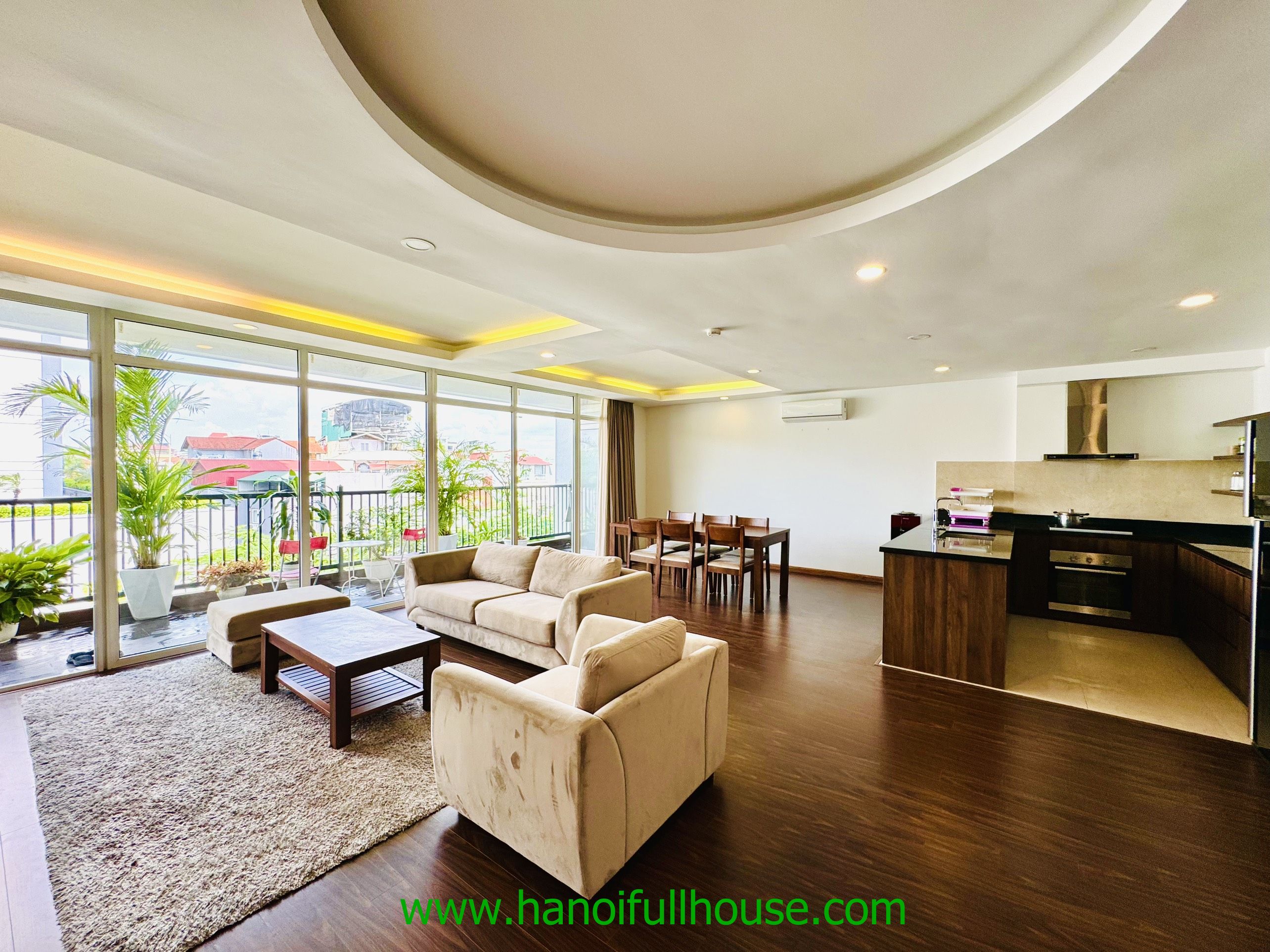 A  modern 3 bedroom apartment for rent on Tu Hoa str