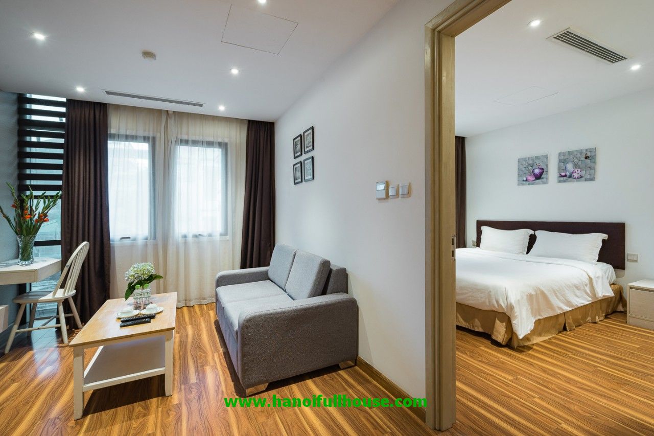 Elegant & modern 1 bedroom serviced apartment in Hoan Kiem district for rent