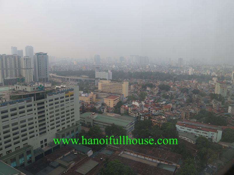 03 bedrooms apartment in Vinhomes Nguyen Chi Thanh on high floor, basic funiture   