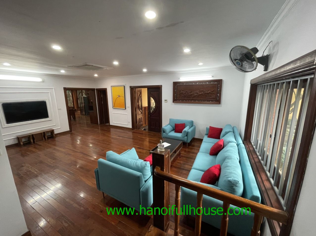 Charming Villa with big yard garden in Tay Ho for lease 