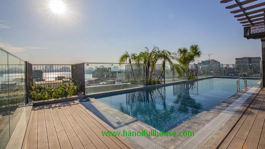 Apartment with swimming pool  on top floor in Tay Ho dist, 2 bedrooms, brand new, modern 