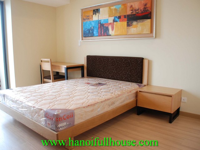 Apartment for rent in Ha Noi Skycity. 2 bedrooms, 2 bathrooms, wooden floor, well-designed