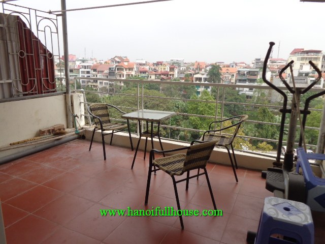 Rental two-bedroom serviced apartment with balcony in Tay Ho dist for rent , $670/month