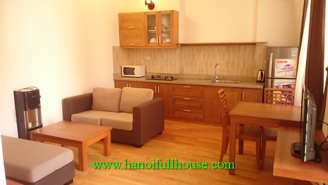 Small nice apartment with free full service for rent in To Ngoc Van street, Tay Ho dist