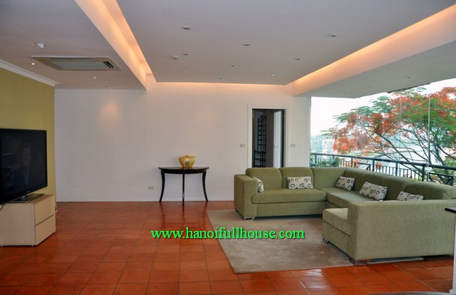 Big serviced apartment with 3 bedrooms in Truc Bach Lake area, Ba Dinh dist, Hanoi, Vietnam