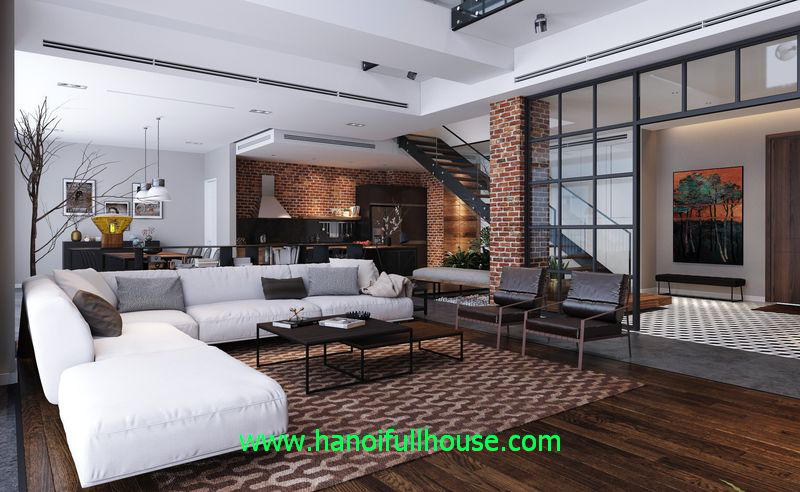 Largest duplex apartment with 500 sq m in Hanoi for lease, 4 bedrooms, Luxury interiors