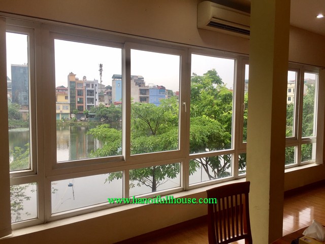 House in Ba Dinh dist for rent. 3 bedroom, 4 wc, lake view, furnished