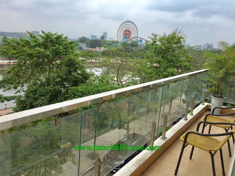 Great apartment, 2 bedrooms with a lot of light, big balcony at Tay Ho for rent.