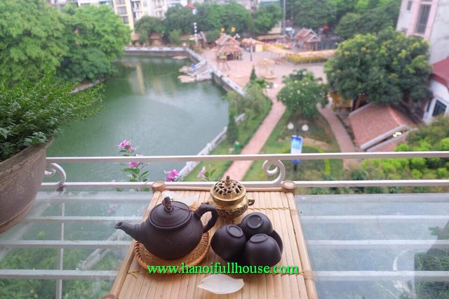 Cheap 1-bedroom apartment rentals in Dong Da, balcony, great view, quiet