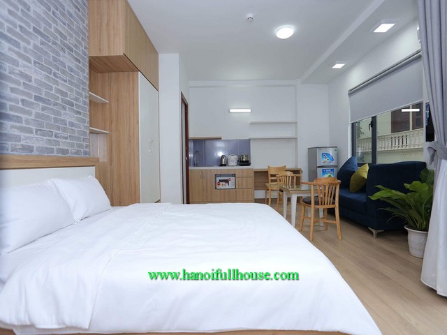 Newly furnished 1-bedroom serviced apartment rentals in Giang Vo, Ba Dinh