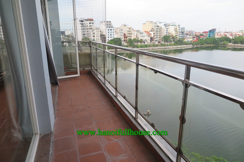 Luxury apartment with two bedrooms, West lake view, large balcony for rent.