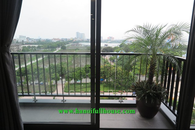 Three - bedroom apartment in Trinh Cong Son street, nice balcony, great view for rent.