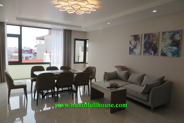 Wonderful apartment on Xuan Dieu street, big size, imported furniture, balcony, terrace.