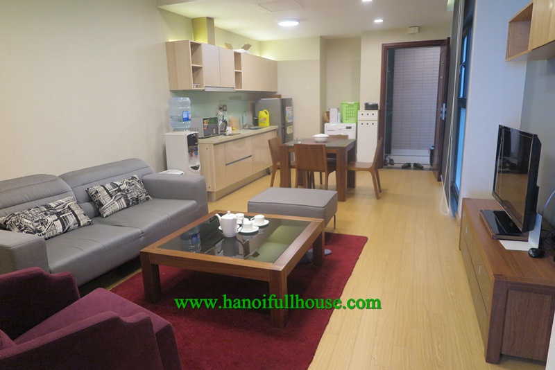 Luxurious apartment on Kim Ma street, 1 bedroom, balcony for rent.