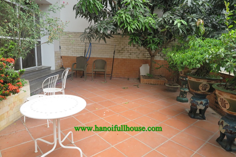 Lovely apartment on Xuan Dieu street with garden and big yard.