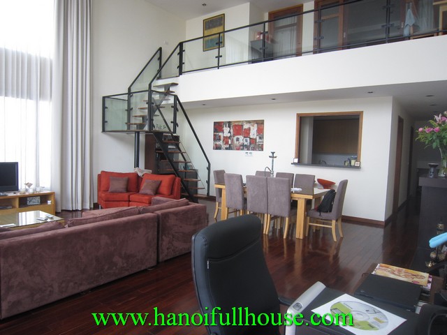 Big balcony penthouse apartment viet nam for rent. 3 bedrooms, fully furnished, West Lake view