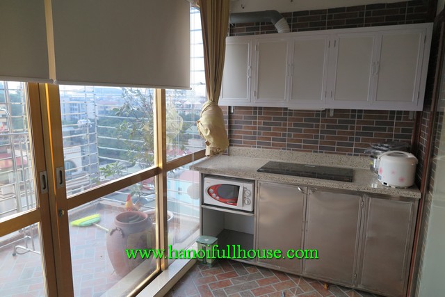 Bright serviced apartment with balcony, furnished in Ba Dinh, Hanoi