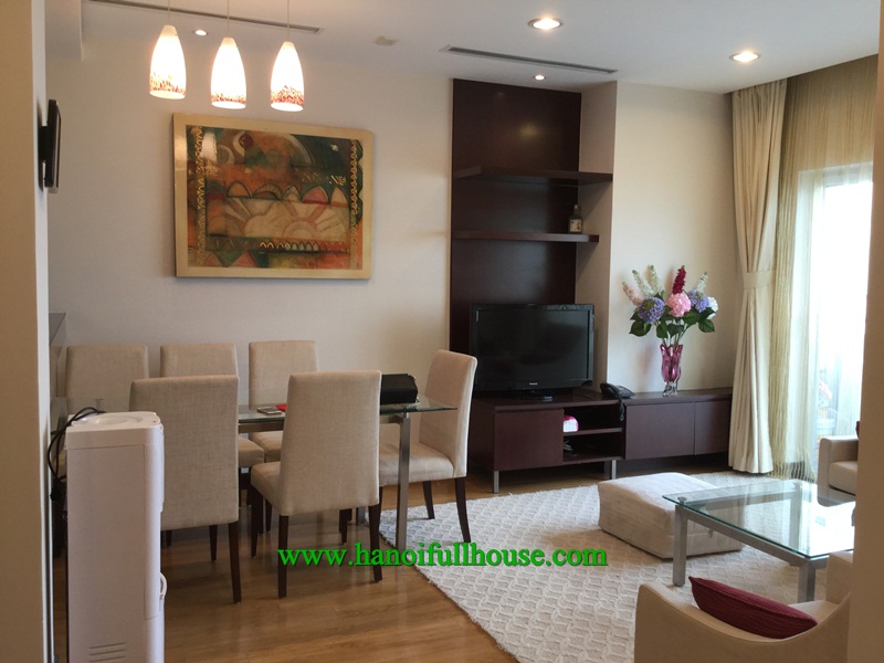 Great apartment in Hoa Binh Green Apartment building, two bedrooms, nice decor for rent.