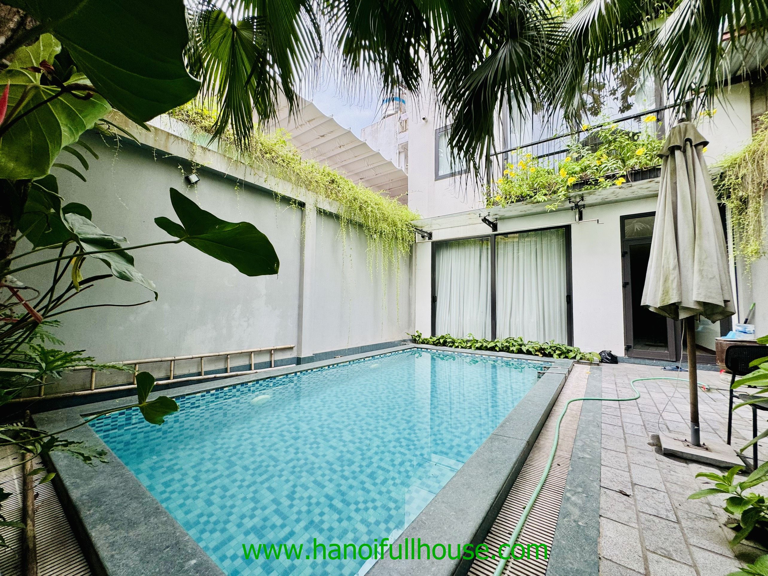 Impressive 2-bedroom apartment on Dang Thai Mai street, swimming pool, nice terrace for rent.