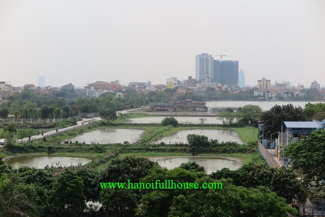 Beautiful view and brand-new one bedroom serviced apartment in Tay Ho for rent