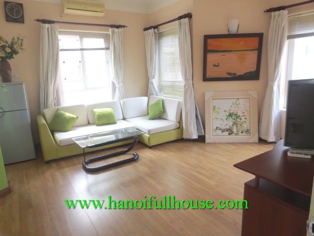 Garden serviced apartment with a lot of light, airy and quiet for rent in Hoan Kiem dist