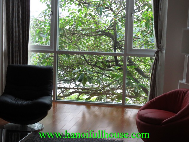 Beautiful duplex serviced apartment for rent in Truc Bach Lake, Ba Dinh dist, Hanoi