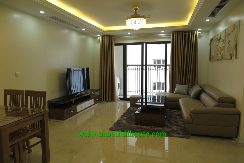 Lake view ,3 bedrooms, fully furnished apartment in Tan Hoang Minh Building, Hoang Cau street