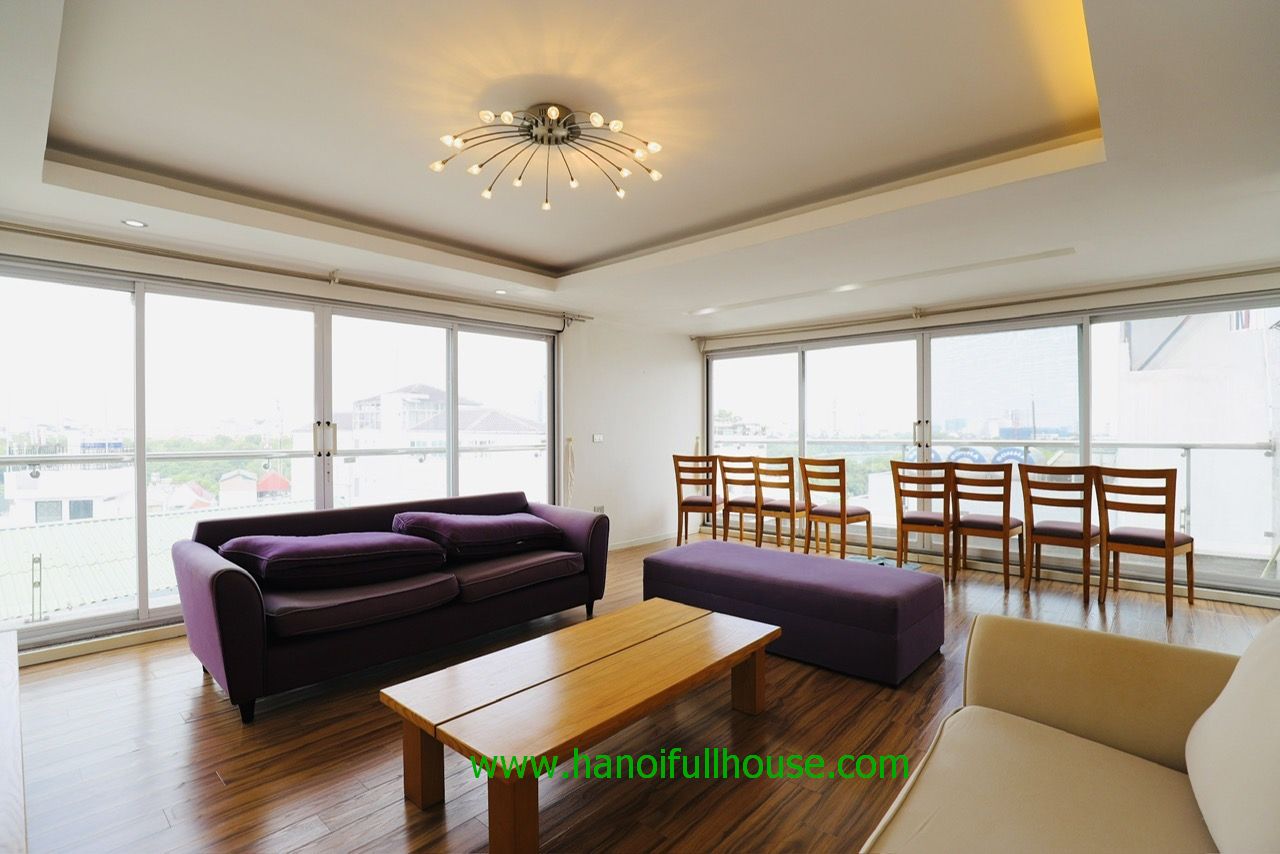 Wonderful Duplex apartment with 3 bedrooms is on Le Duan str, large 220m2, lake view