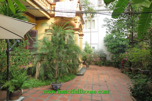 A beautiful villa in Westlake-Hanoi for rent. French villa with courtyard, balconies